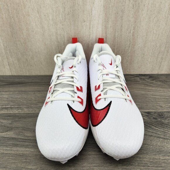 Nike Vapor Edge Speed 360 2 Size 13 Mens White University Red Football Cleats - Picture 4 of 11